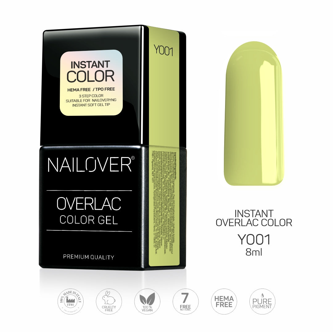 Gel Semipermanente Overlac Linea Gialla - YO01 da 8ml (8390005948759)
