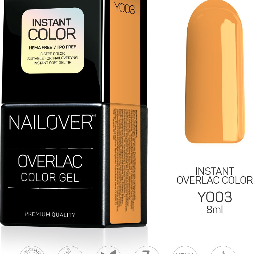 Gel Semipermanente Overlac Linea Gialla - YO03 da 8ml (8390006702423)