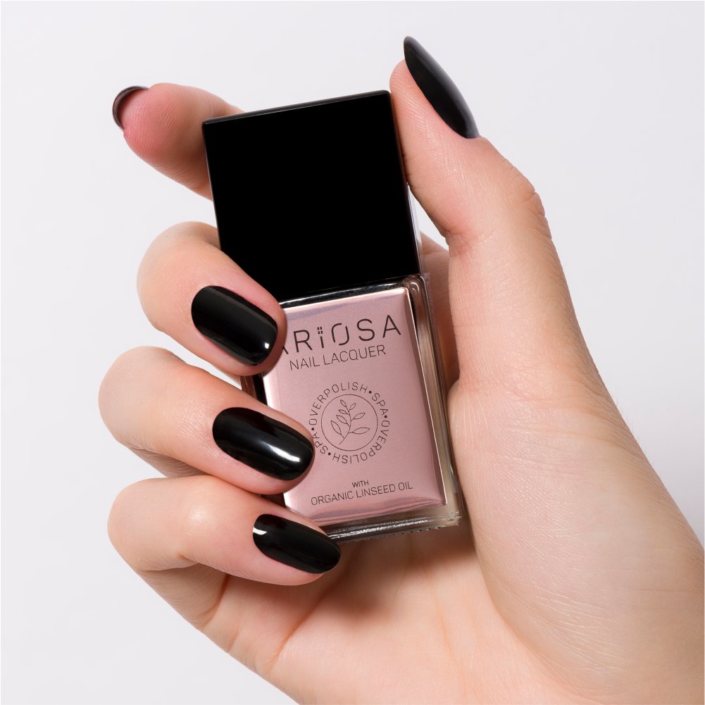 Ariosa Parfume Nail Lacquer - BLACK01 15ml (8572222505303)