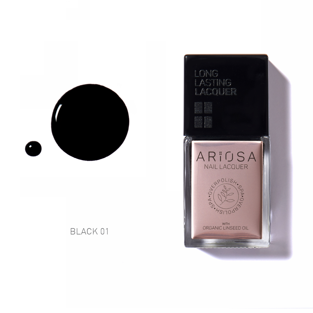 Ariosa Parfume Nail Lacquer - BLACK01 15ml (8572222505303)