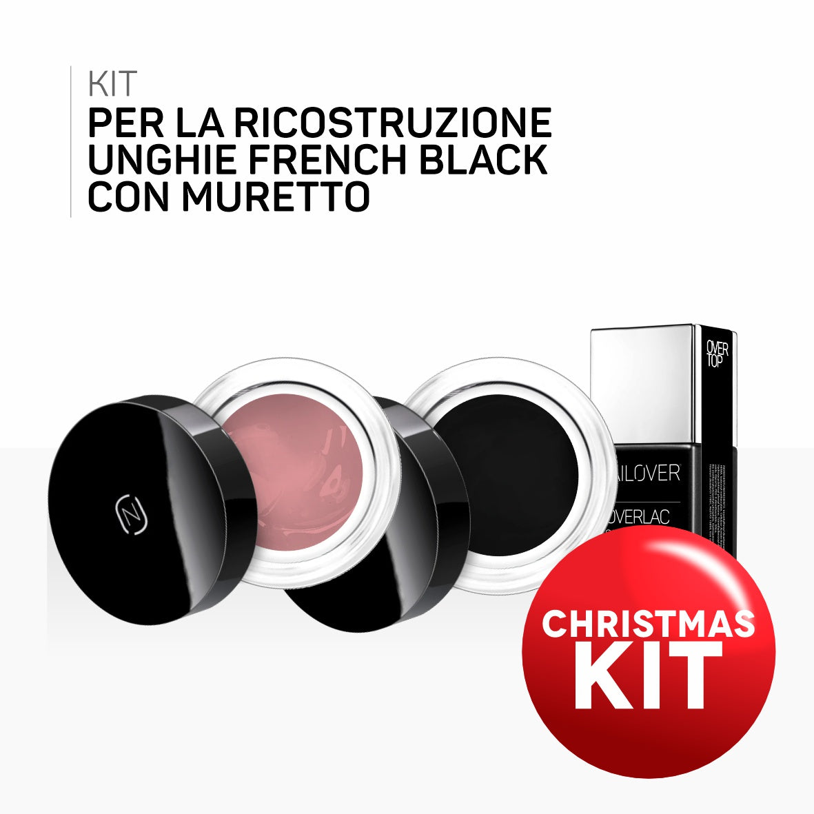 KIT RICOSTRUZIONE UNGHIE BLACK FRENCH (9743129772375)