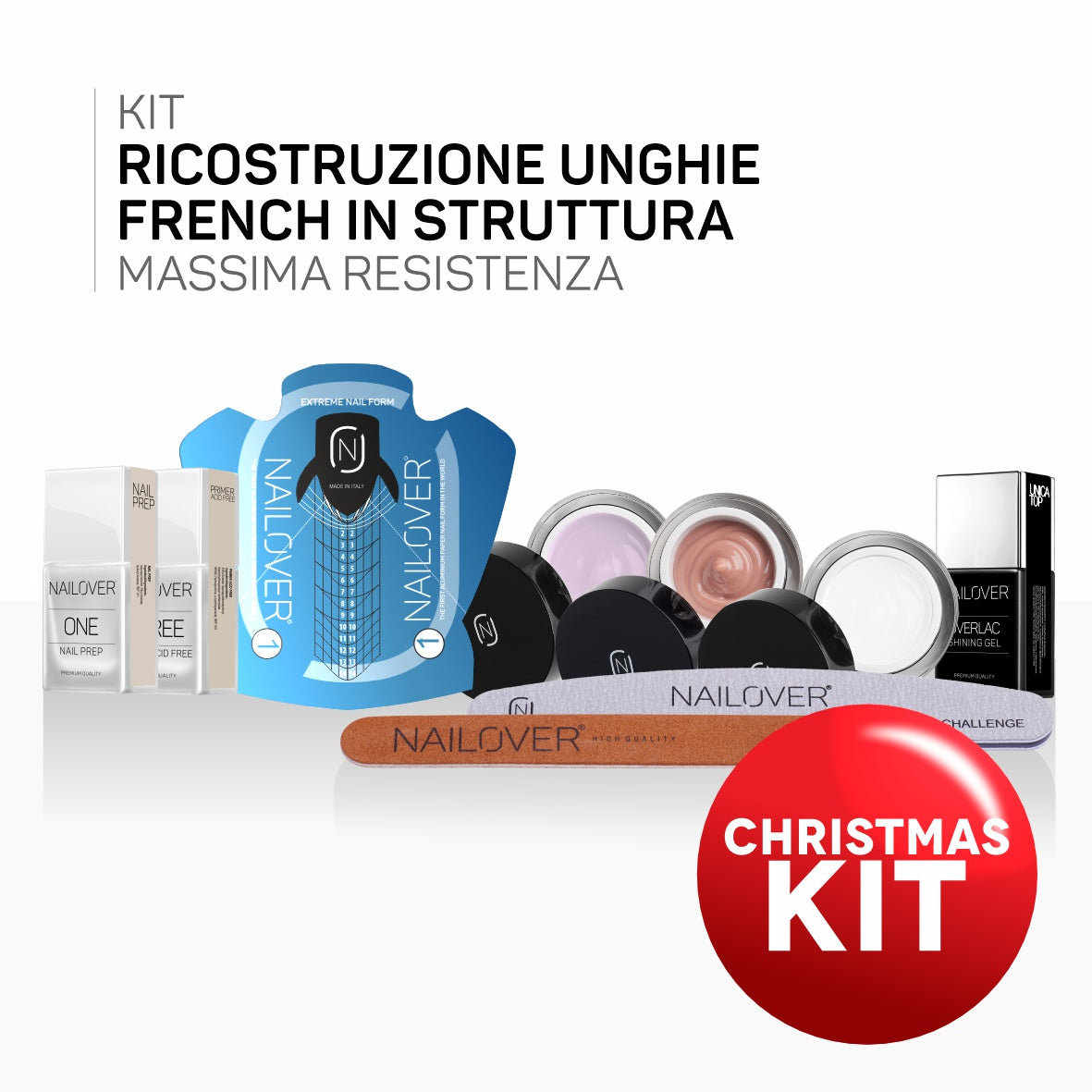 KIT RICOSTRUZIONE UNGHIE FRENCH IN STRUTTURA - MASSIMA RESISTENZA (9743121023319)