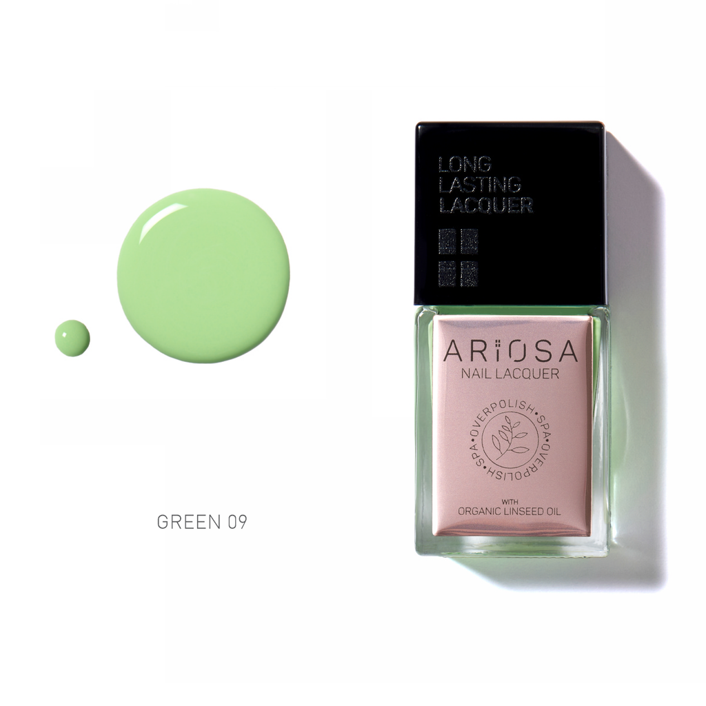 Ariosa Nail Laquer - GREEN09 - Smalto Ultracoprente Linea Verde (8597999419735)