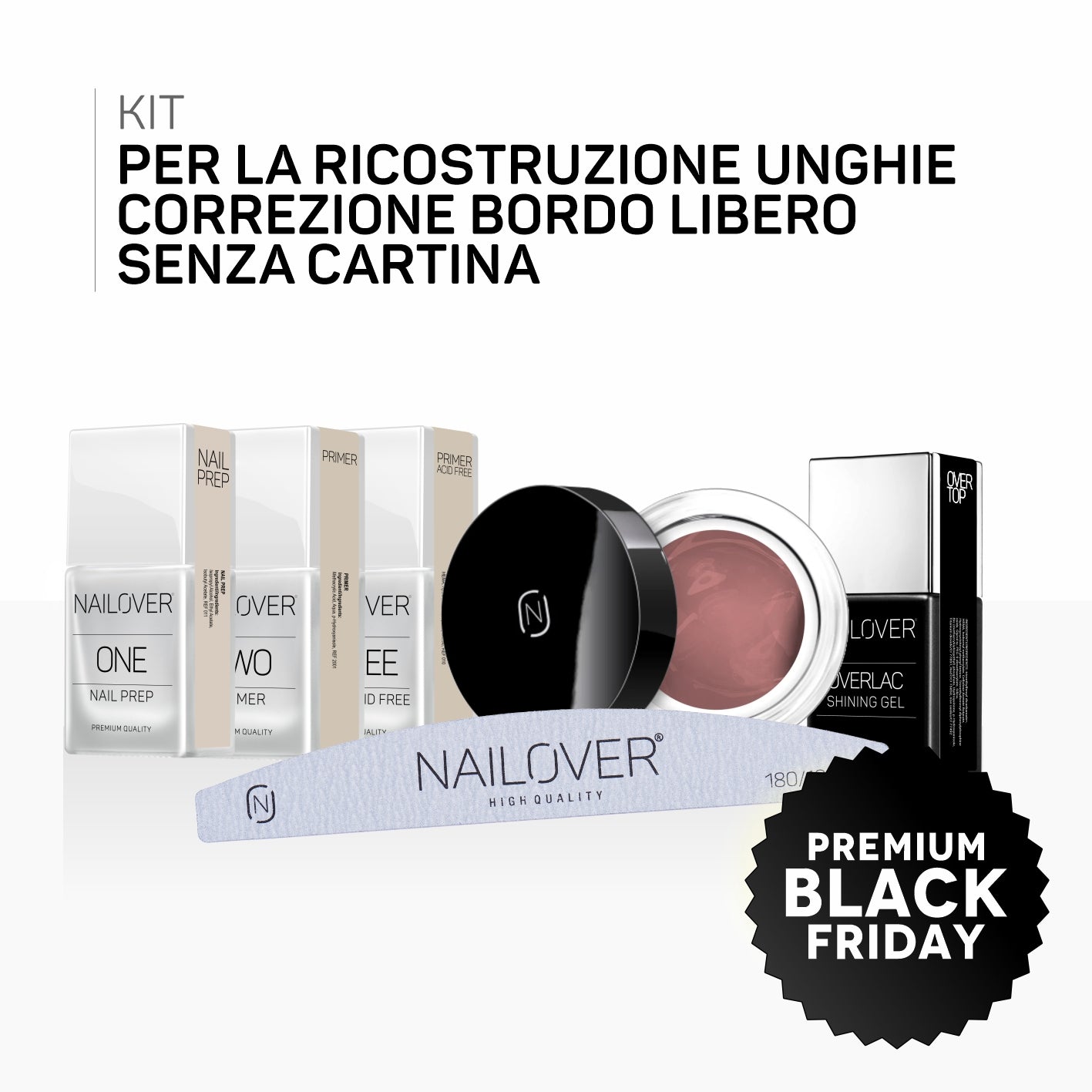 KIT RICOSTRUZIONE UNGHIE CORREZIONE BORDO LIBERO SENZA CARTINA (9743129117015)