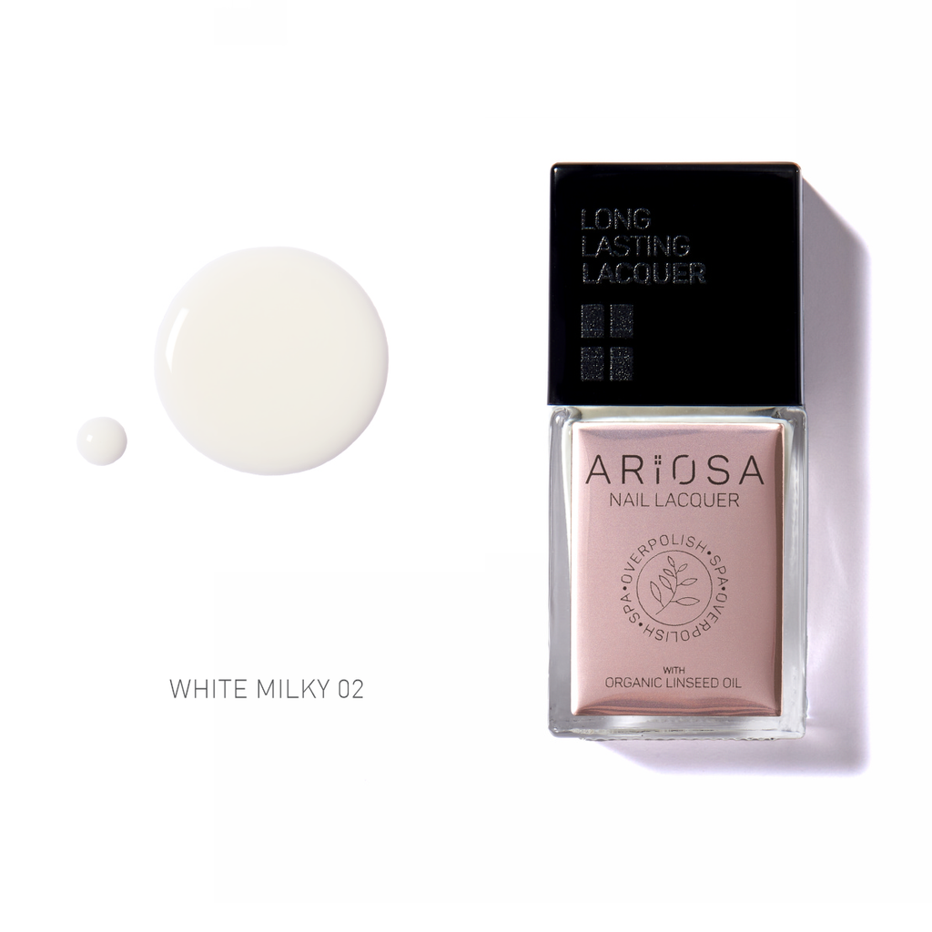 Ariosa Parfume Nail Lacquer - WHITE MILKY02 15ml (8572221522263)