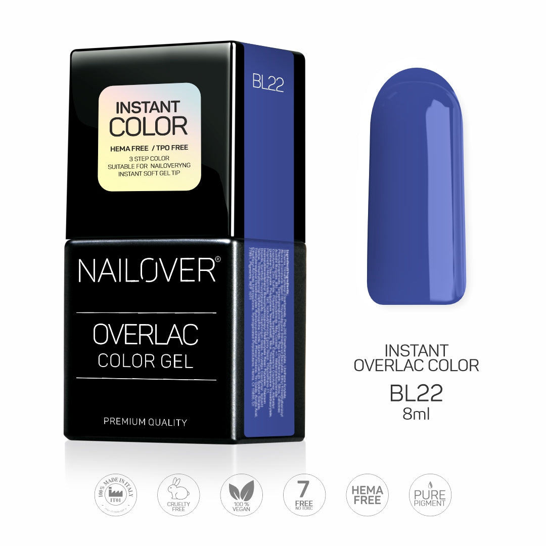 Gel Semipermanente Overlac Linea Blu - BL 22 da 8ml (8389756223831)